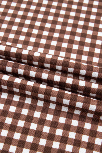 Gingham Patchwork Long Sleeve Top & Pant Set
