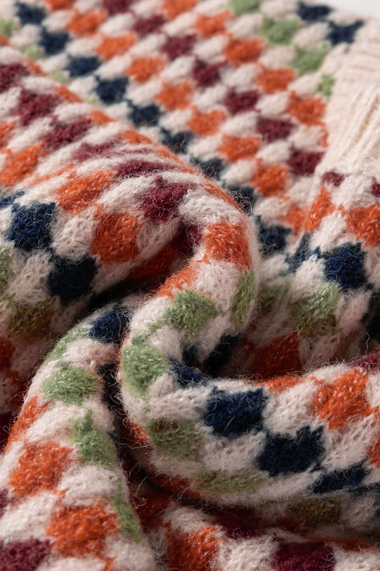 Stripe Dotty Knit Drop Shoulder Sweater