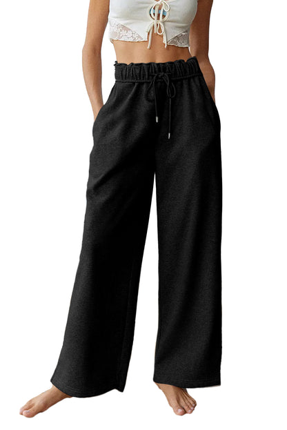 Drawstring Elastic High Waist Sweatpants