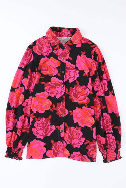 Floral Long Sleeve Buttoned Shirt