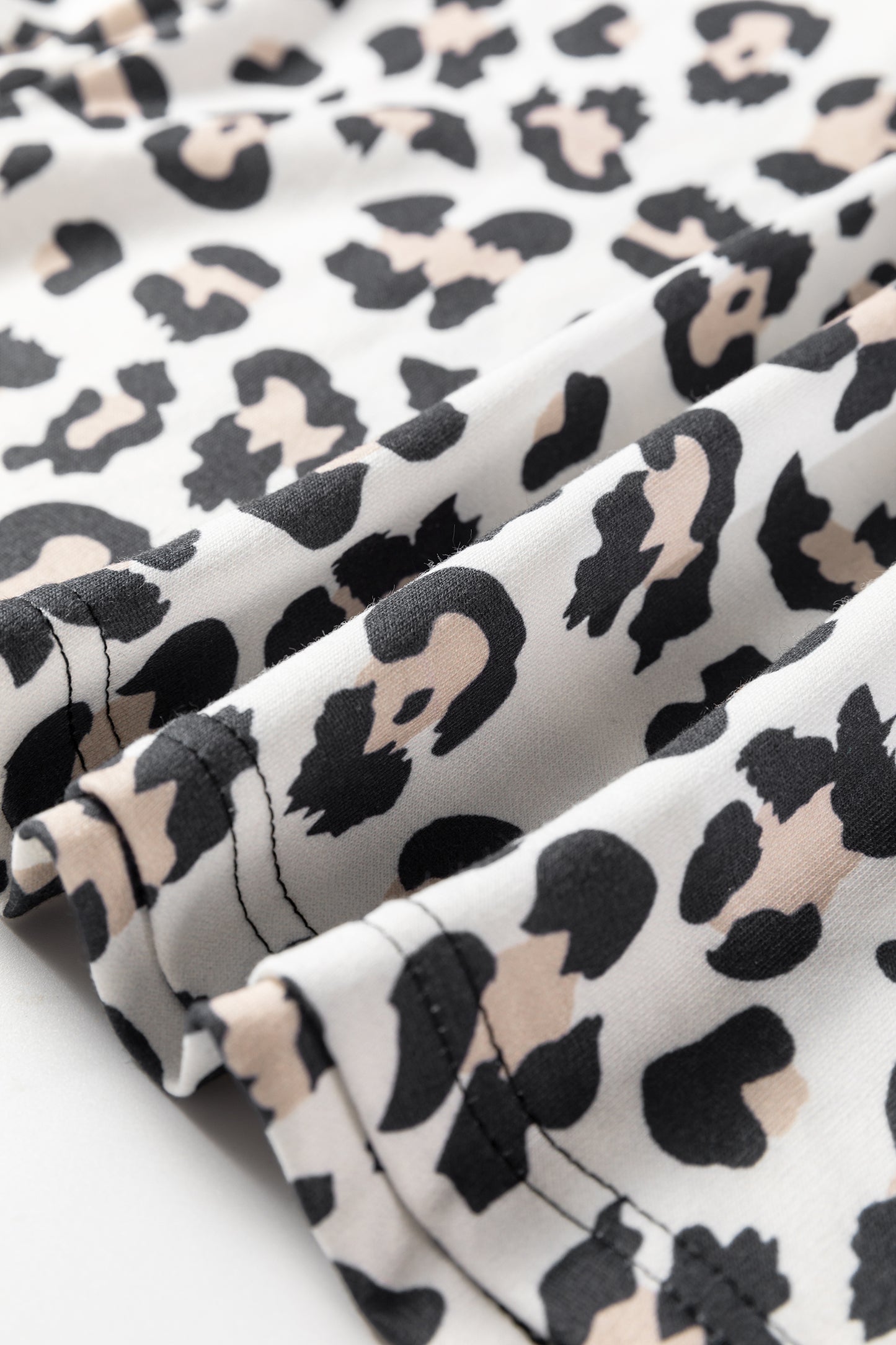 Leopard Patchwork Long Sleeve Top