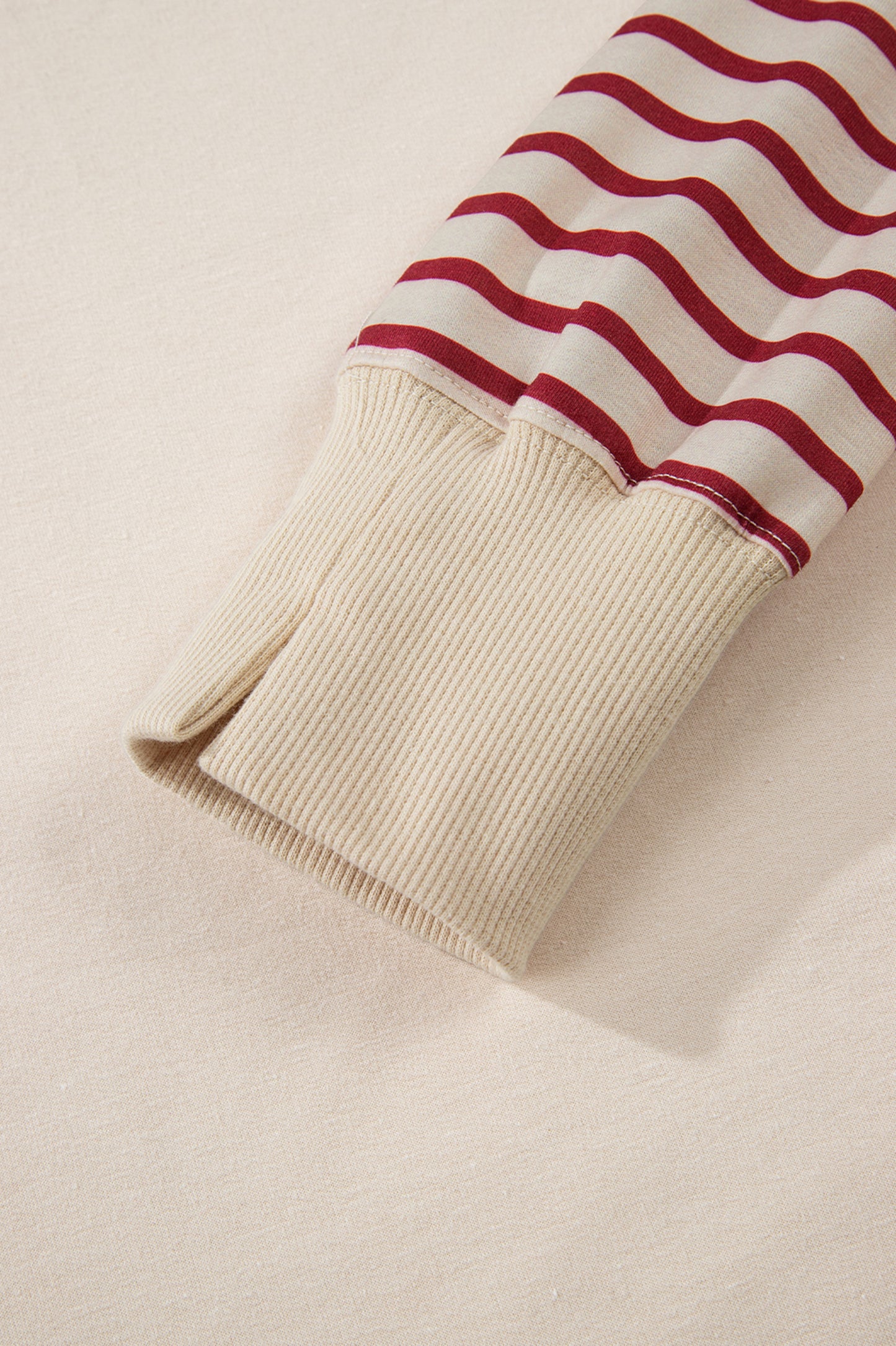 Stripe Patchwork Long Sleeve Knit Top