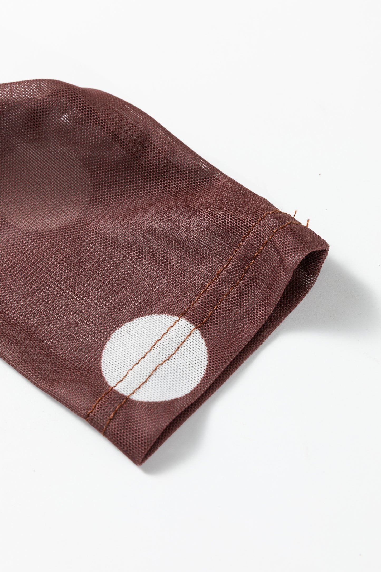 Polka Dot Mesh Long Sleeve Bodysuit