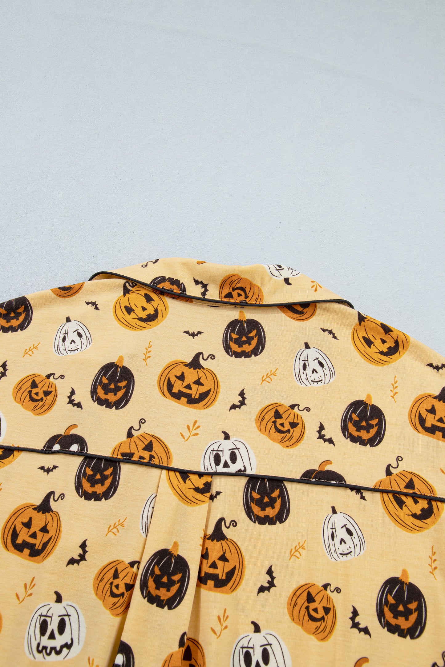 Halloween Jack-O-Lantern Ruffle Top & Shorts Lounge Set