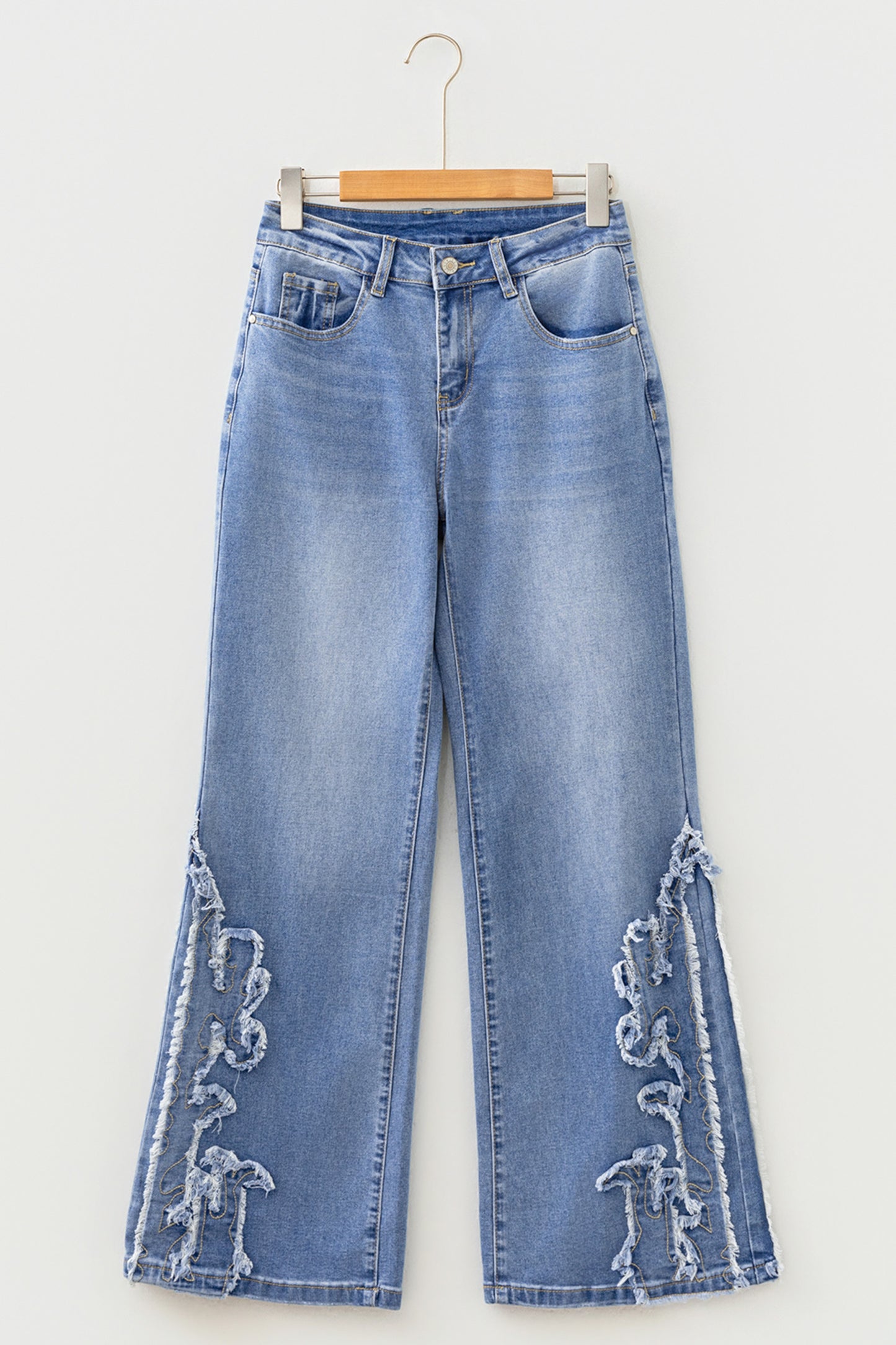 Western Embroidered Flare Leg Full Length Jeans