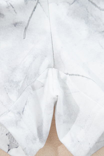 Camo Abstract Top and Elastic Waist Short Set