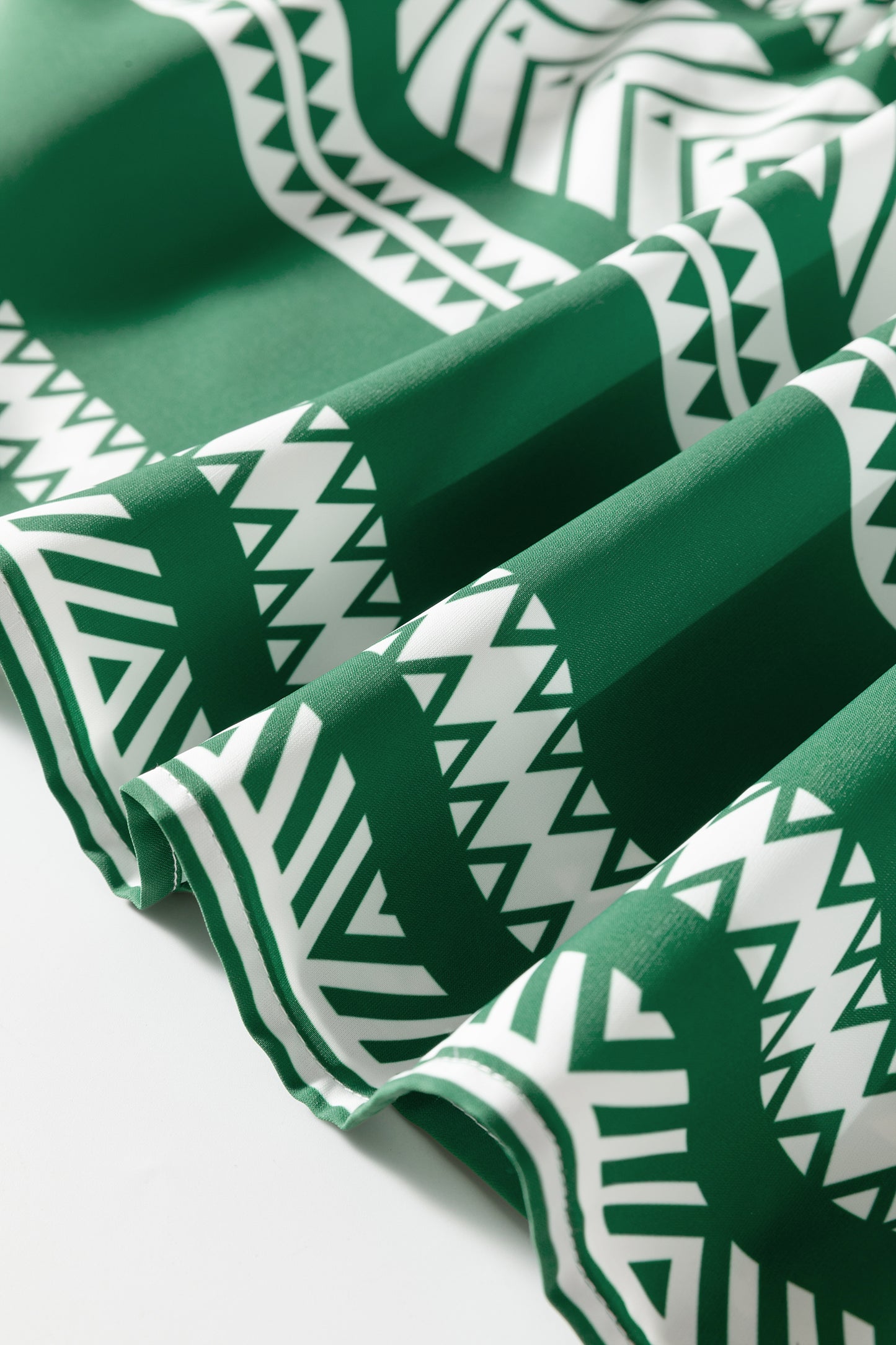 Boho Geometric Stripe Half Buttoned Dress