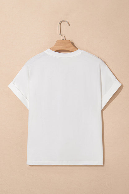 Party in the USA Cord Embroidered Graphic T-Shirt