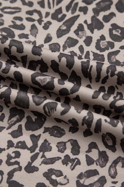 Leopard Patchwork Crew Neck Sweatshirt