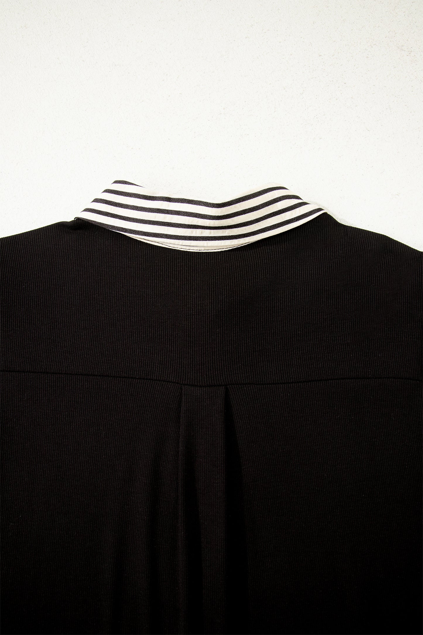 Stripe Polo Collar Tied Short Sleeve Mini Dress