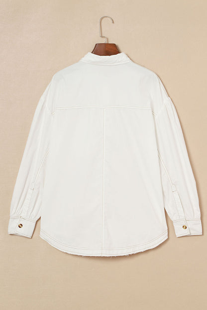 Classic Bubble Sleeve Pocketed Shirt