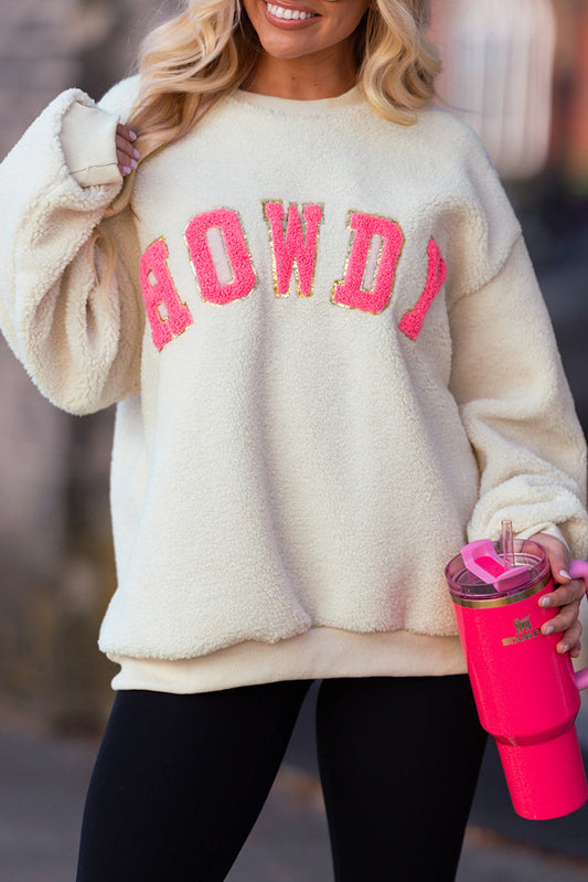 HOWDY Sherpa Pullover Sweatshirt