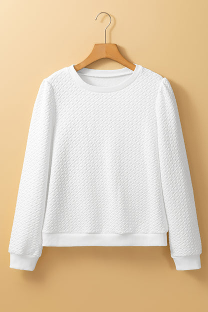 Texture Puff Long Sleeve Top