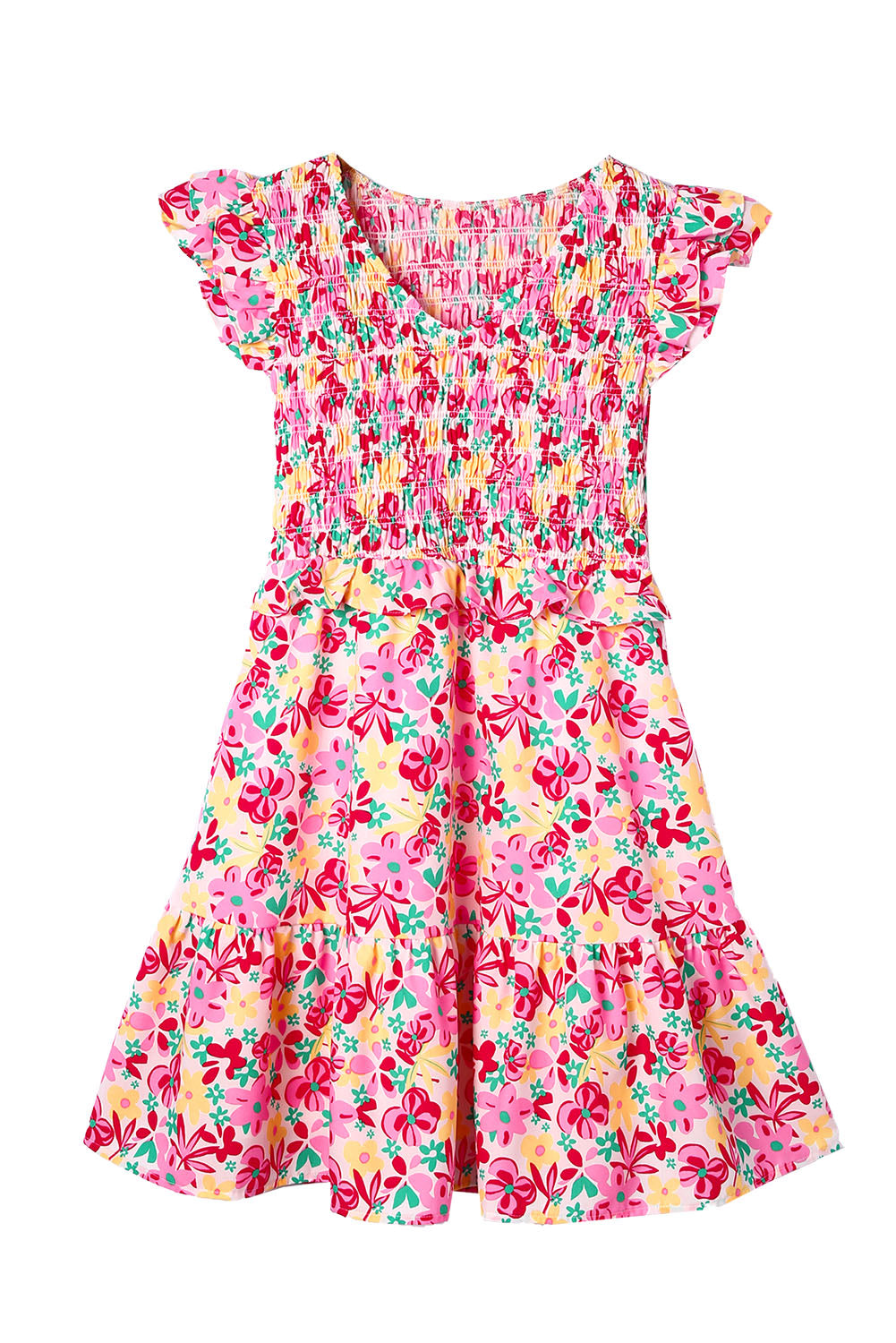 Floral Smocked Bodice Dress