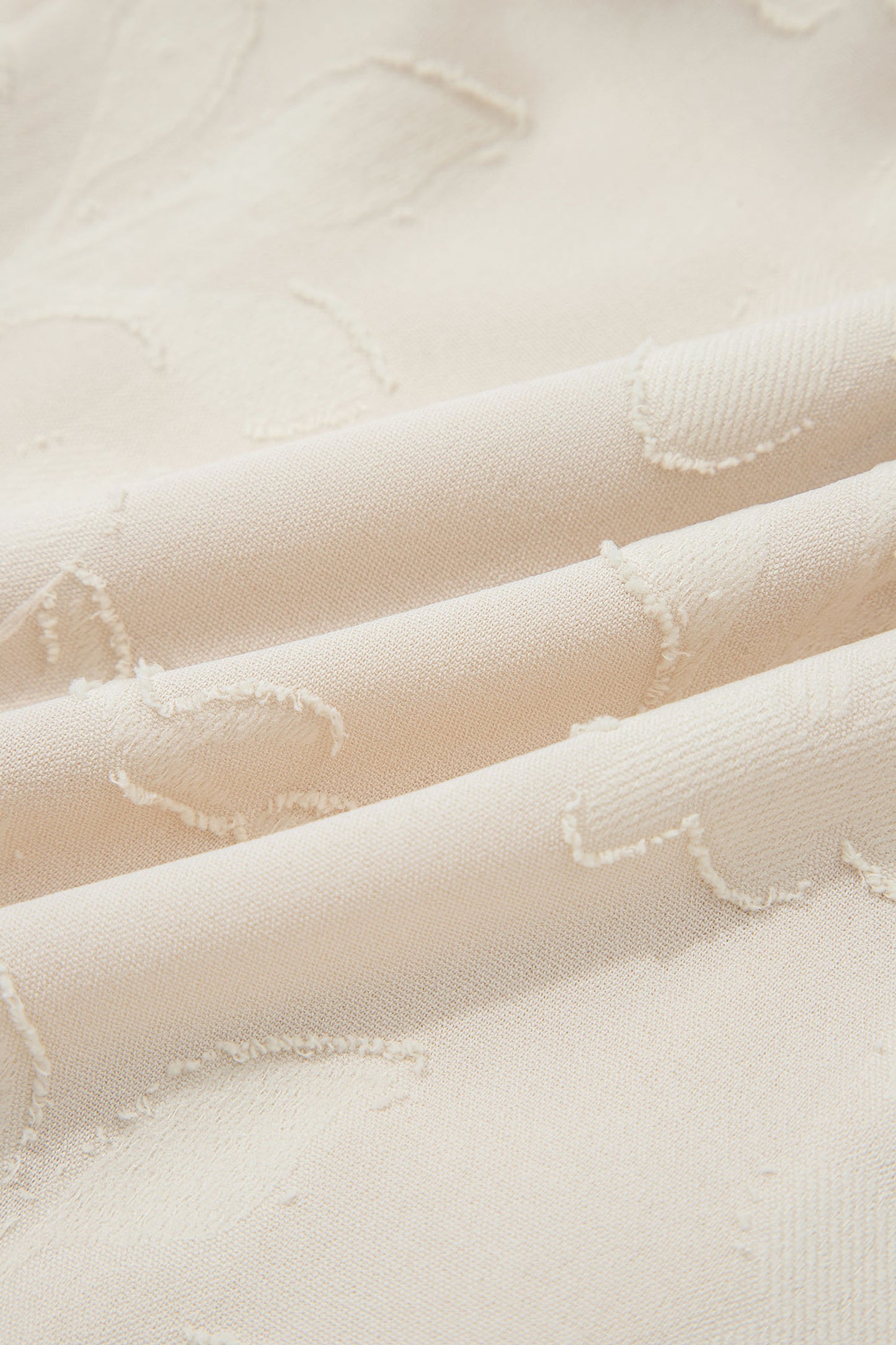 Floral Textured Long Sleeve Tiered Mini Dress