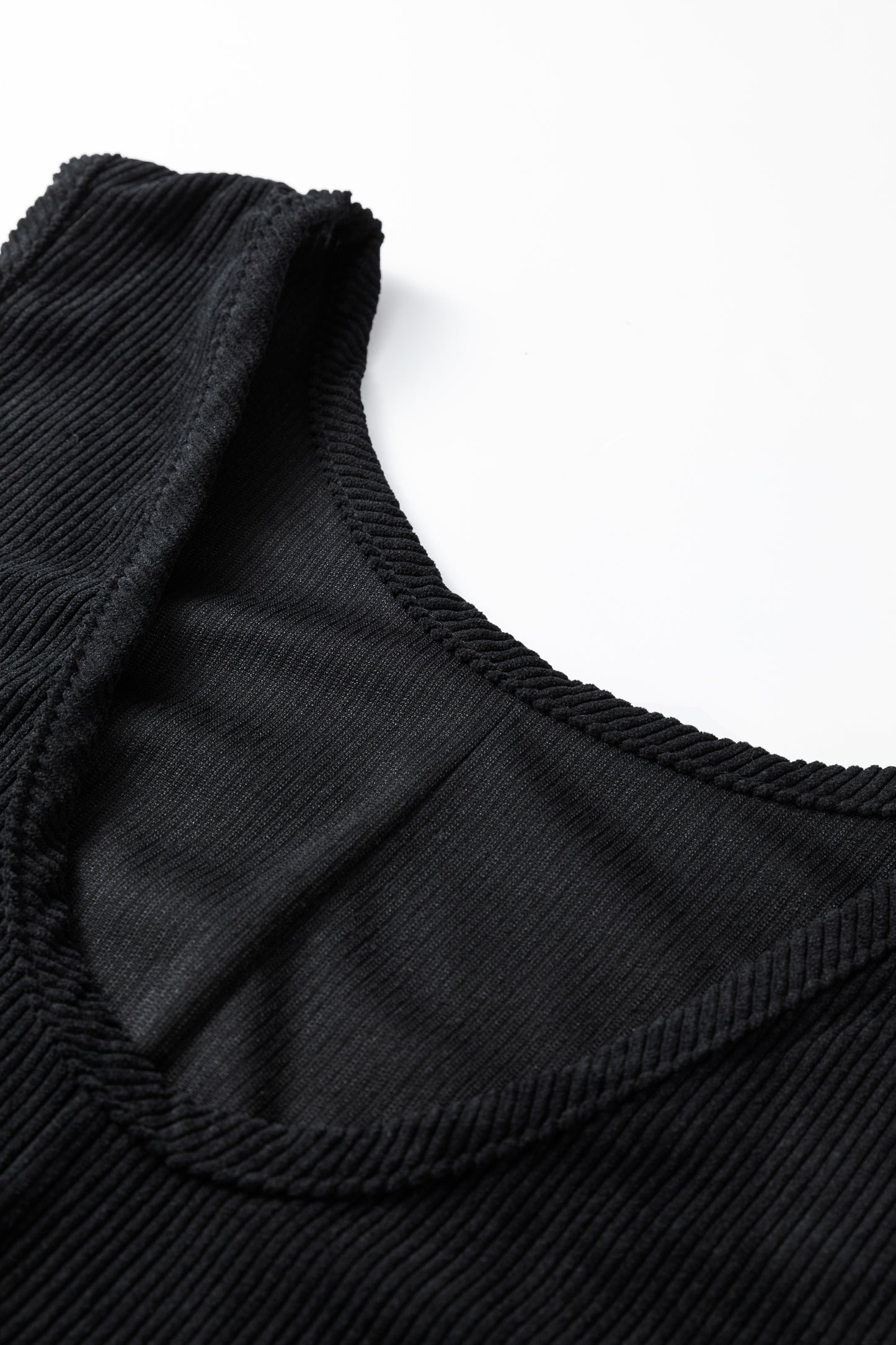 Plus Size Solid Corduroy Sleeveless Mini Dress