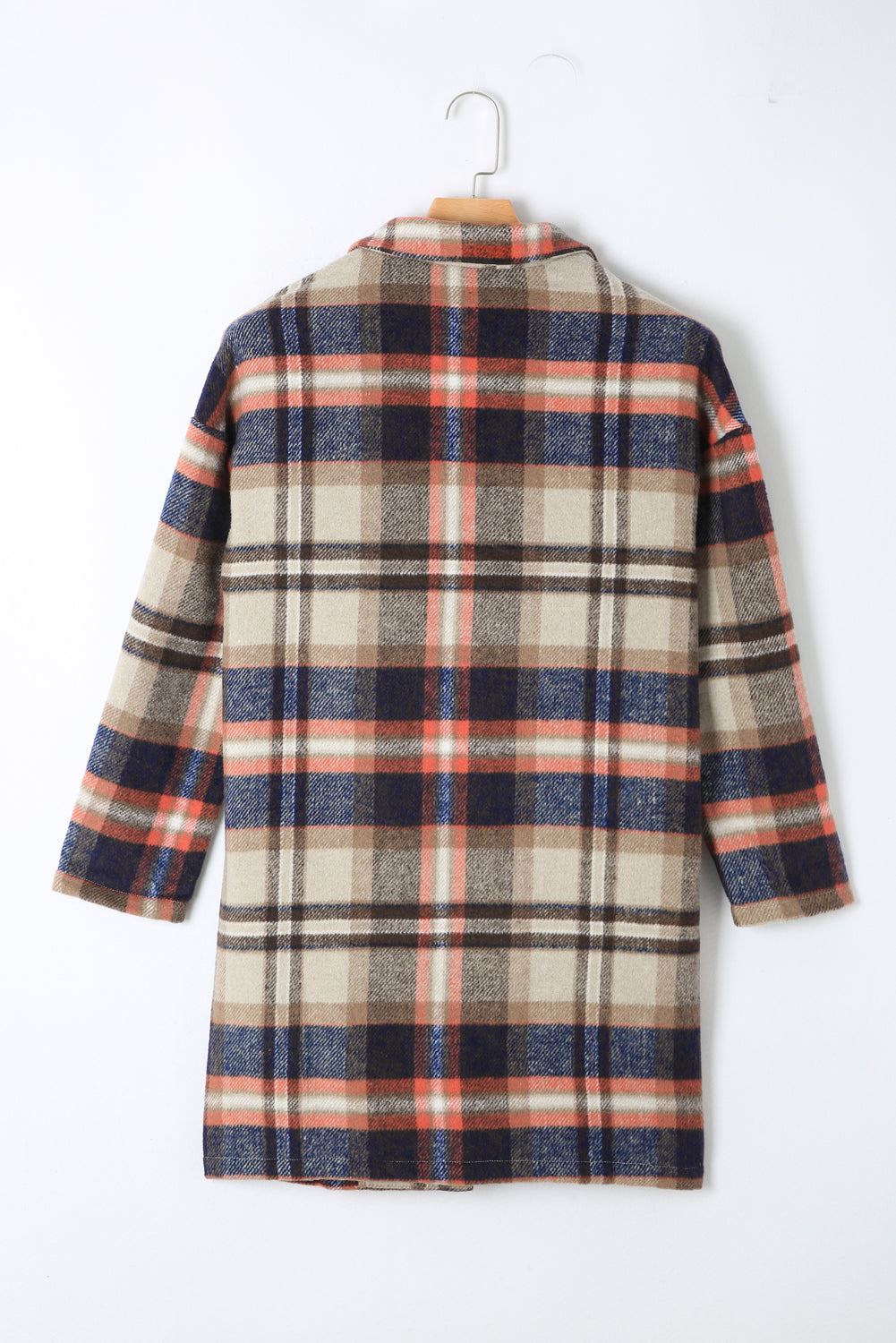 Plaid Pocketed Coat Jacket