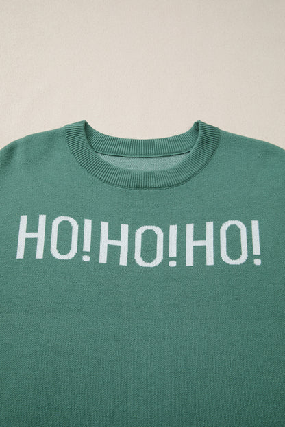 Ho Ho Ho Merry Christmas Drop Shoulder Sweater