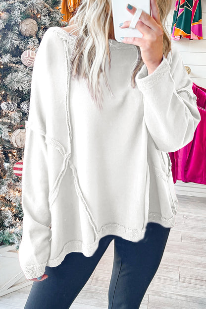 Exposed Seam Oversized Sweatshirt