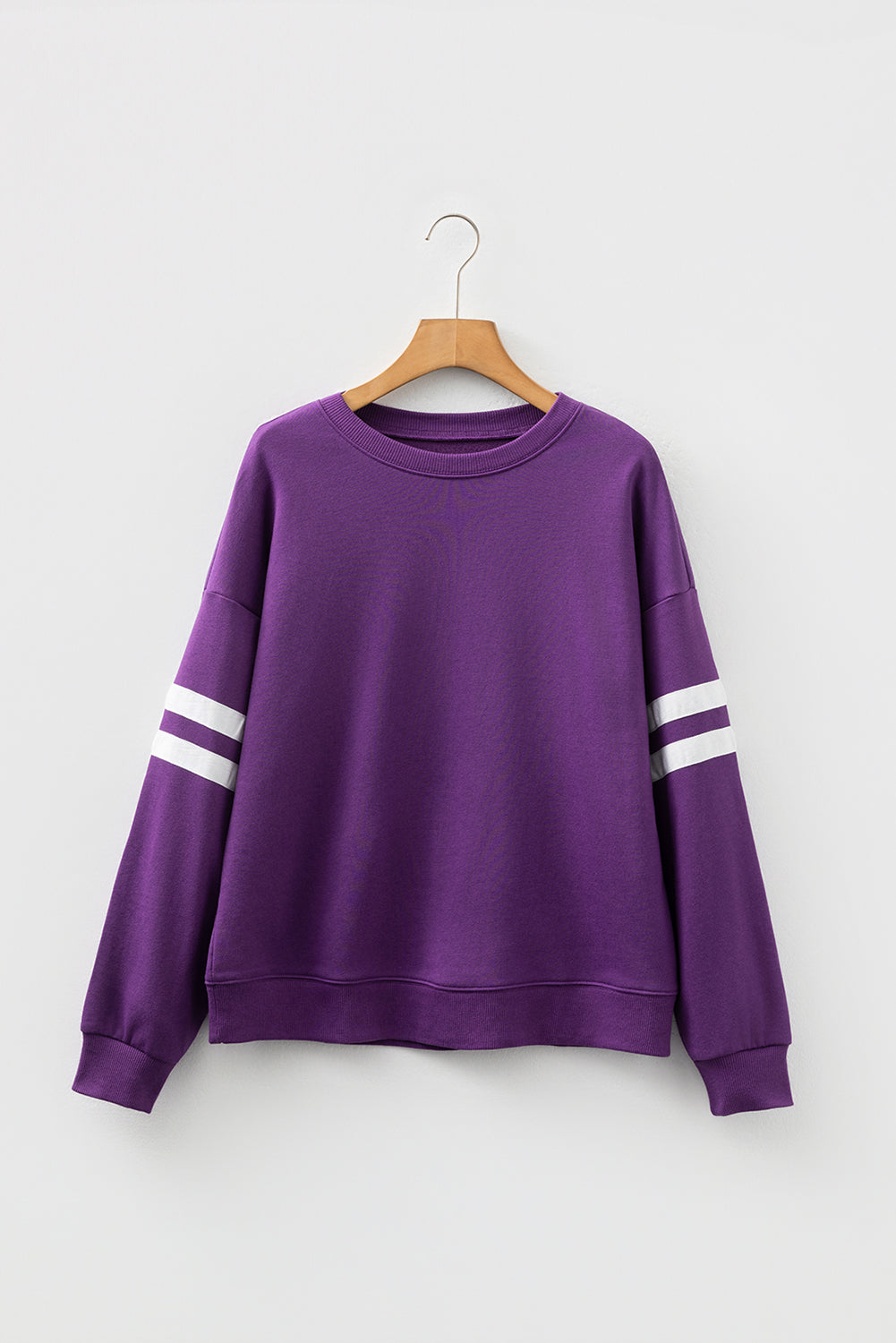 Varsity Stripe Drop Shoulder Oversized Sweatshirt