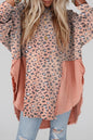 Leopard Colorblock Oversized Blouse