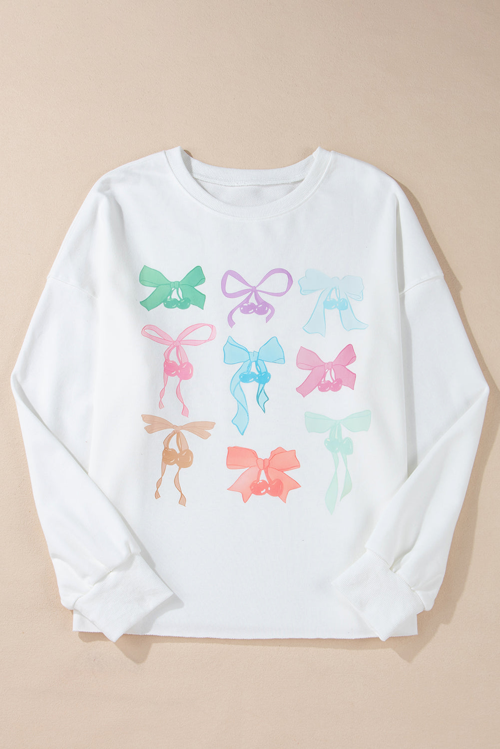 Bow Drop Shoulder Sweatshirt