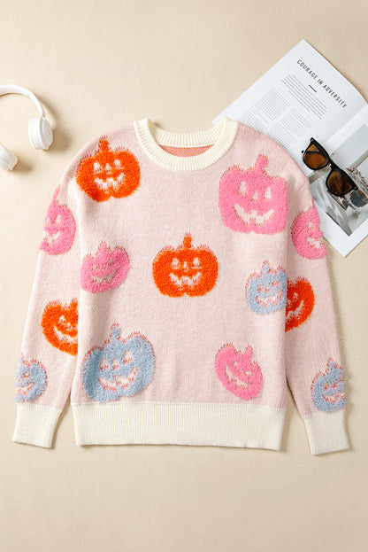 Halloween Pumpkin Crewneck Sweater