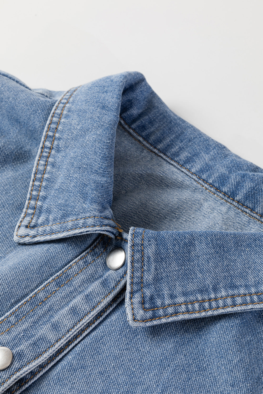 Plus Size Leopard Patchwork Denim Jacket