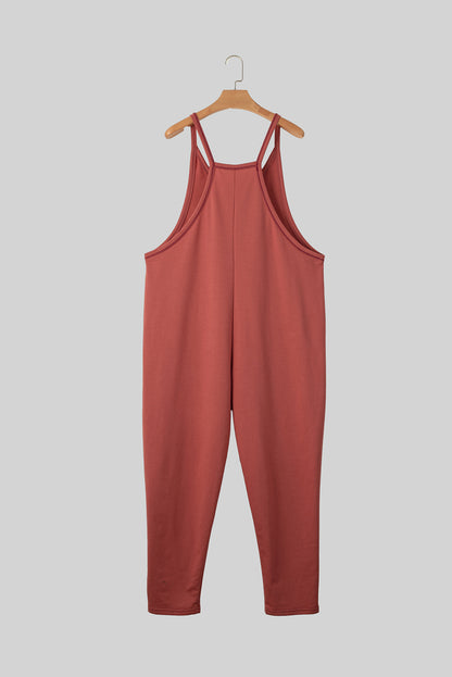 Sleeveless V-Neck Harem Pant Jumpsuit