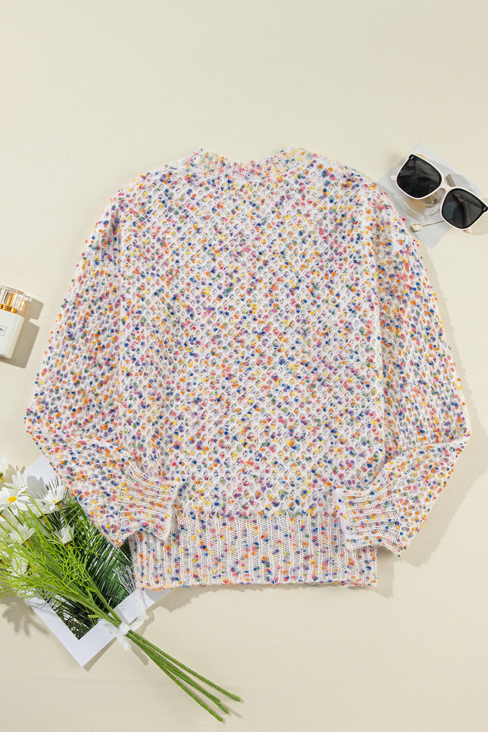 Confetti Knit Popcorn Sweater