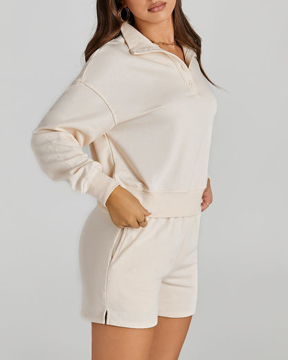 Henley Top and Shorts Set