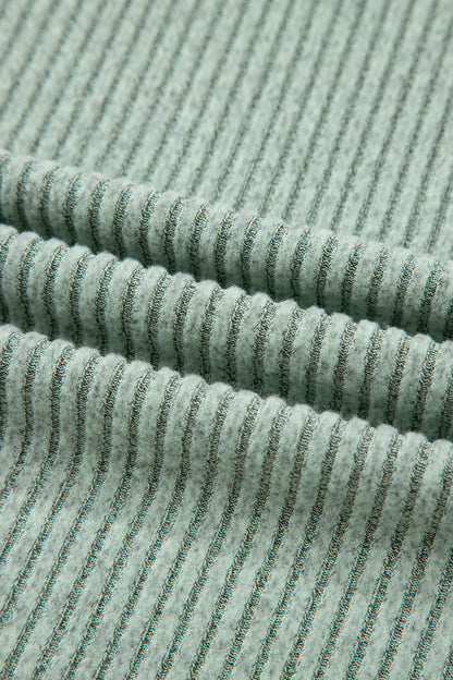 Ribbed Knit Long Sleeve Top and Leggings Set