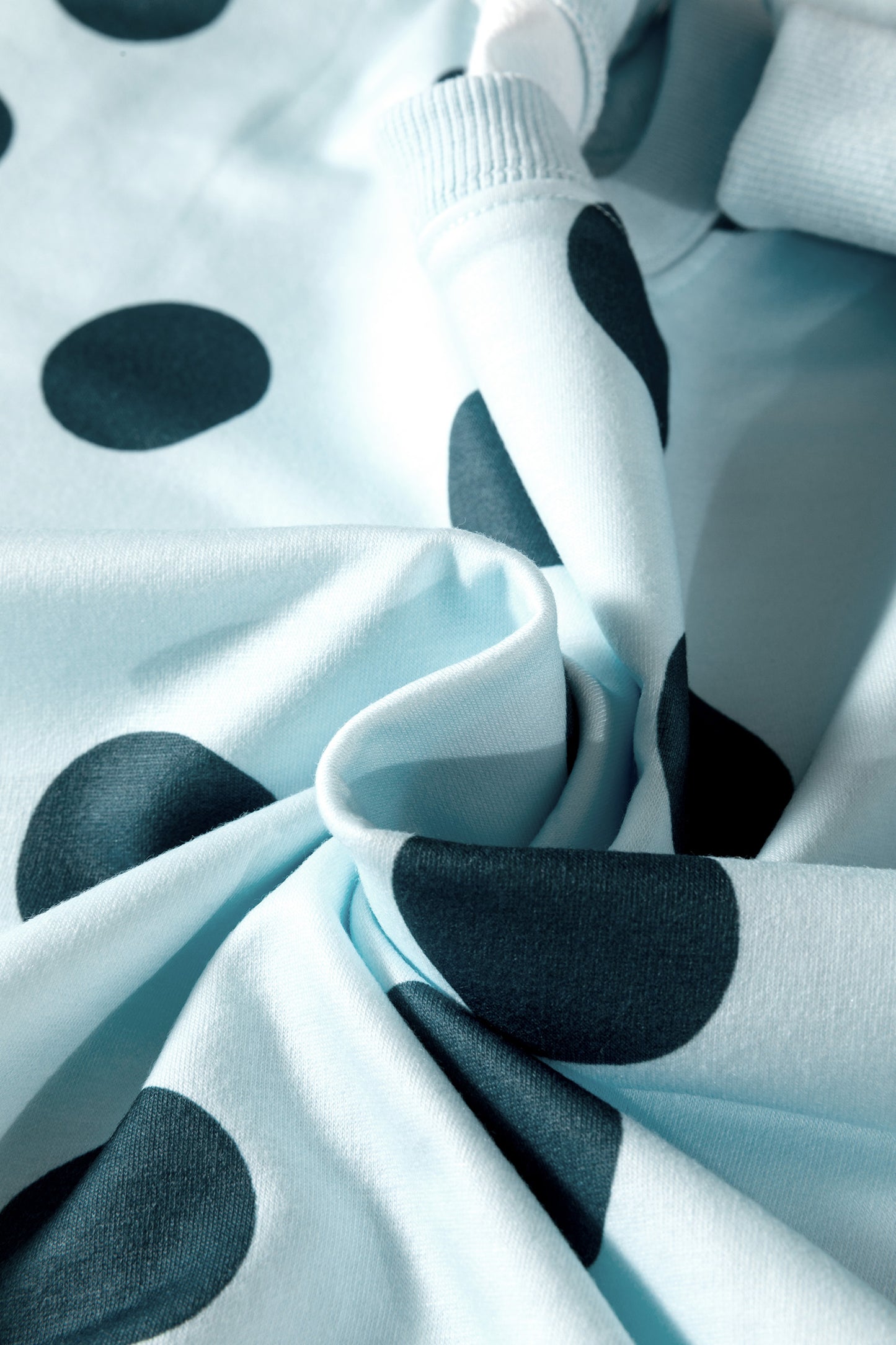 Polka Dot Pullover and Drawstring Shorts Set