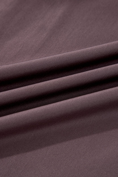 Patchwork Knit Short Sleeve Pleated Maxi Dress