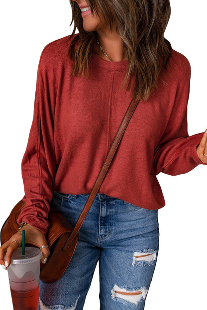 Center Seam Long Sleeve Top