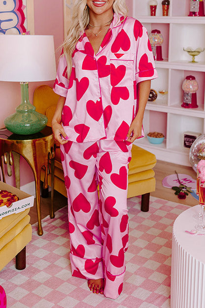 Heart Top and Pants Pajama Set