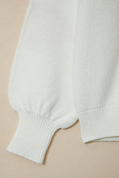 Valentine Heart Chenille Drop Shoulder Sweater