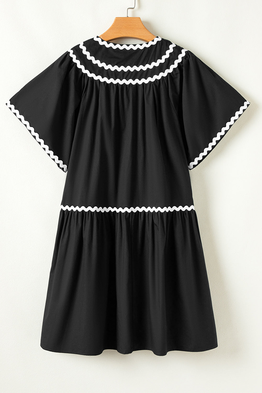 Ric-Rac Short Sleeve Mini Dress