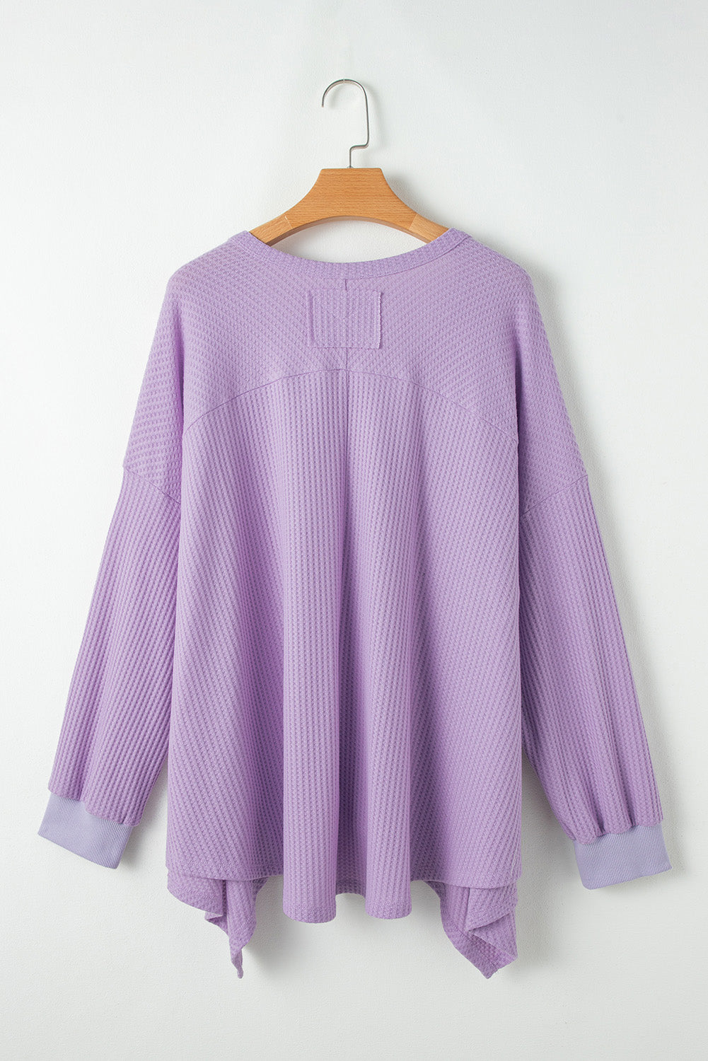 Waffle Knit Reserve Seam Top Plus Size