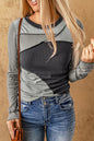 Colorblock Ribbed Reverse Seam Top