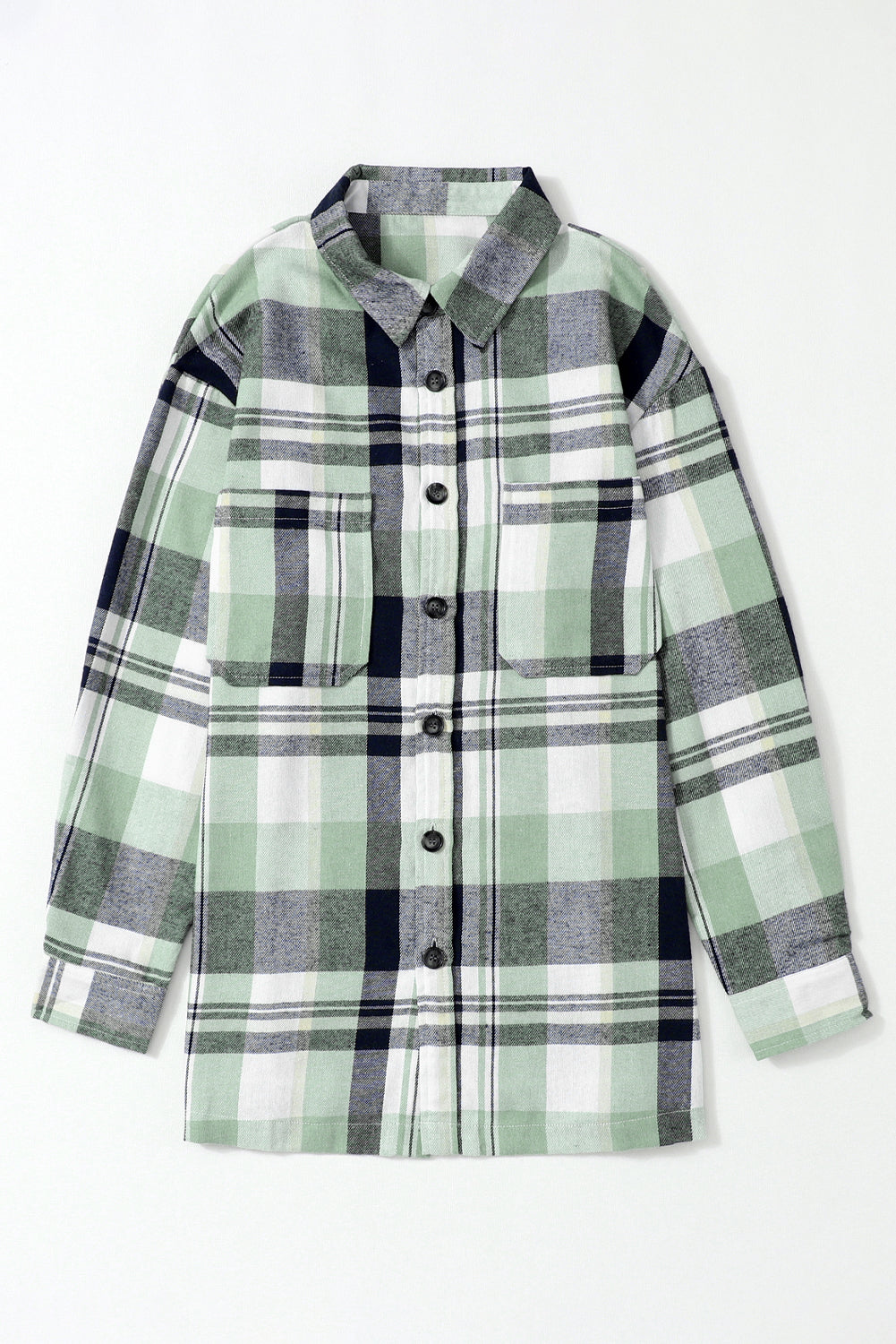 Plaid Patch Pocket Buttoned Shirt