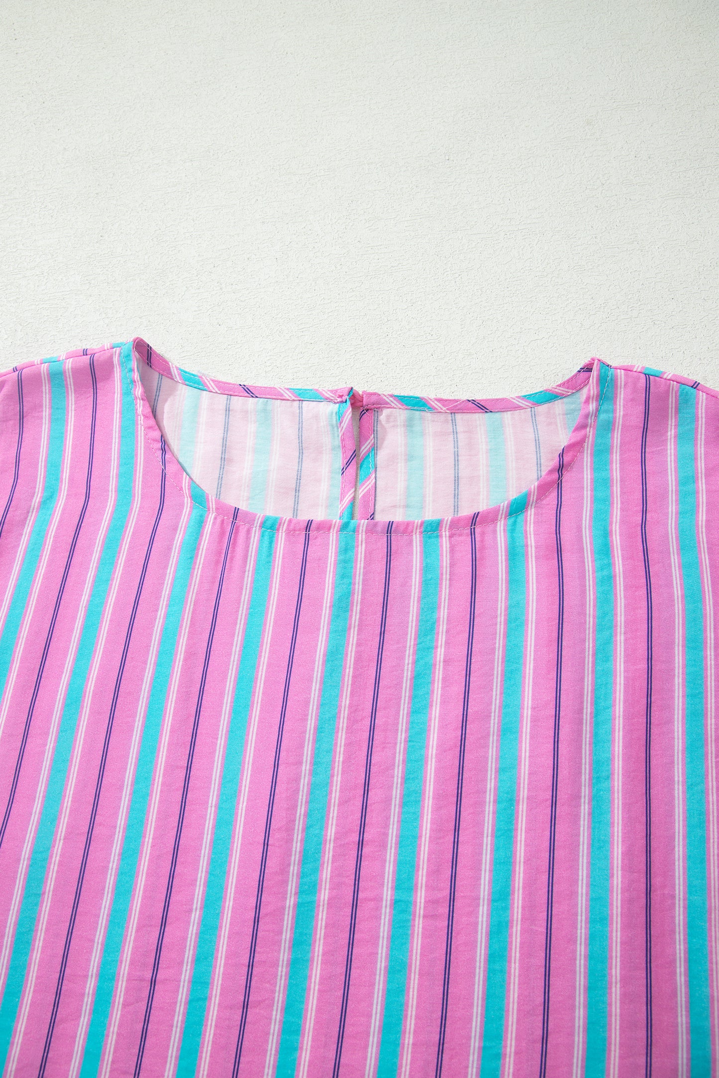 Stripe Dolman Short Sleeve Blouse & Short Set