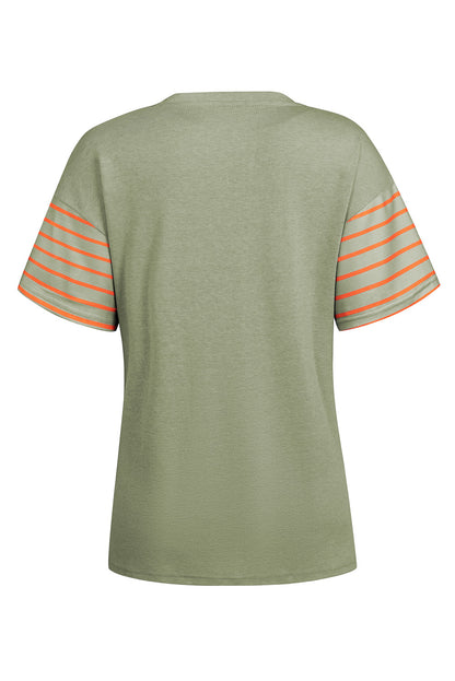 Colorblock Stripe Short Sleeve T-Shirt