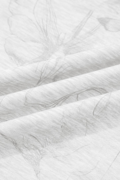 Abstract Drop Sleeve Hoodie and Pant Set