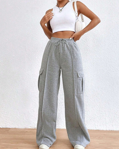 Cargo Drawstring High Waist Sweatpants