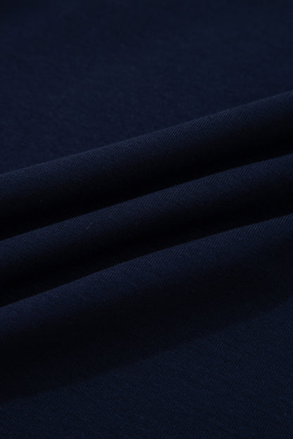 Americana Colorblock Stripe Zip Collar Mini Dress