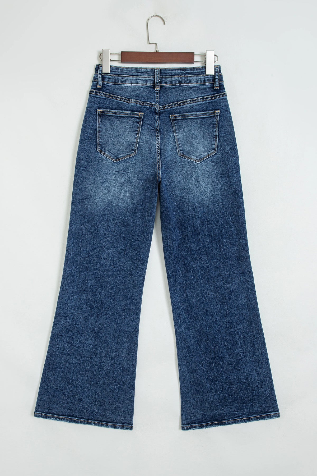 Acid Wash Denim High Waist Flare Jeans