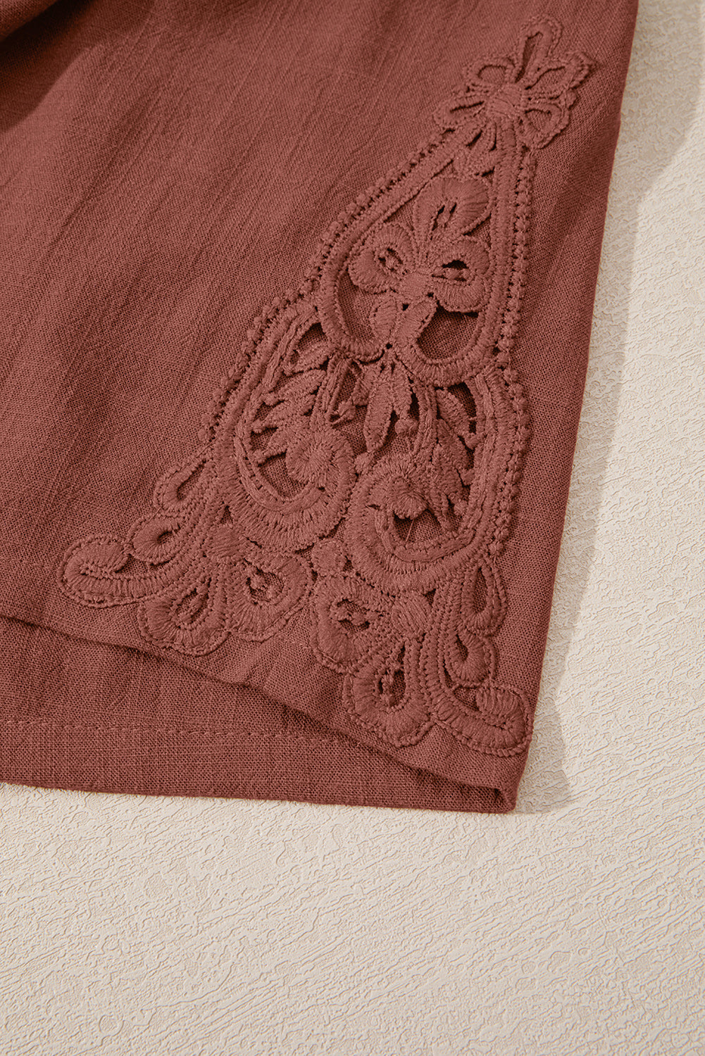 Lace Patchwork Drawstring High Waist Shorts