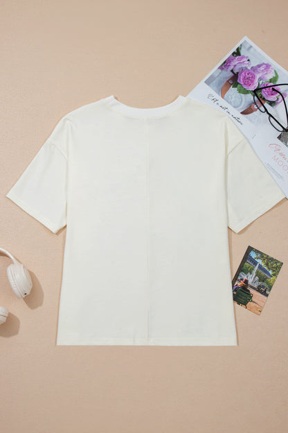 Western Star Studded Detail Short Sleeve Top
