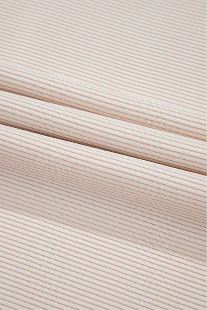 Textured Ruffle Half Zip Top and Pants Set